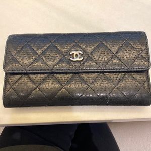 Authentic Chanel leather wallet